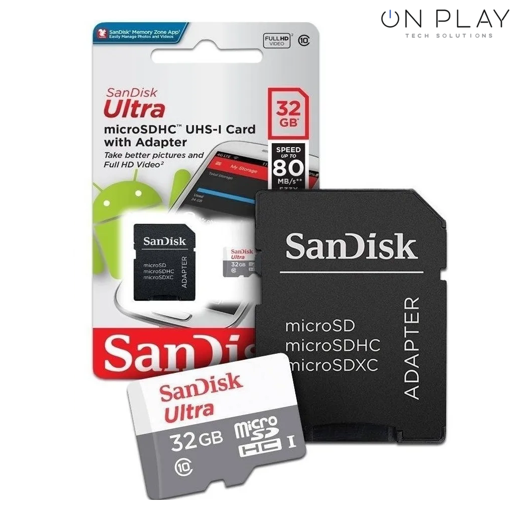 MEMORIA MICRO SD 32GB SANDISK ULTRA CLASE 10 100 MB/S