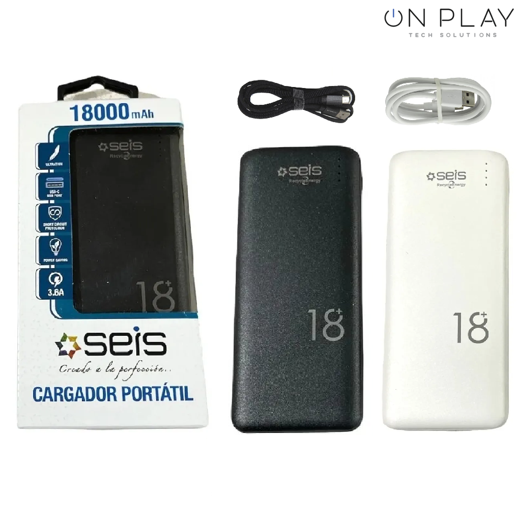 CARGADOR PORTATIL POWER BANK SEIS 18.000 mAp