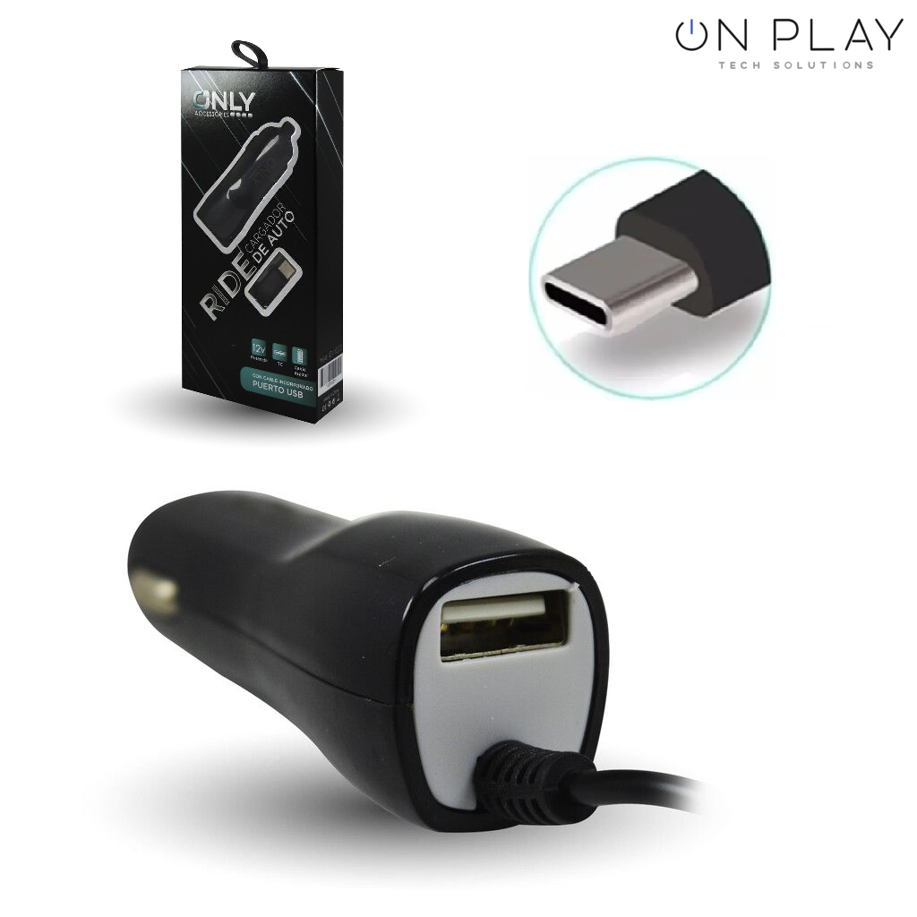 CARGADOR DE AUTO 12V RIDE ECO 3.1 AMP 1USB ONLY TIPO-C