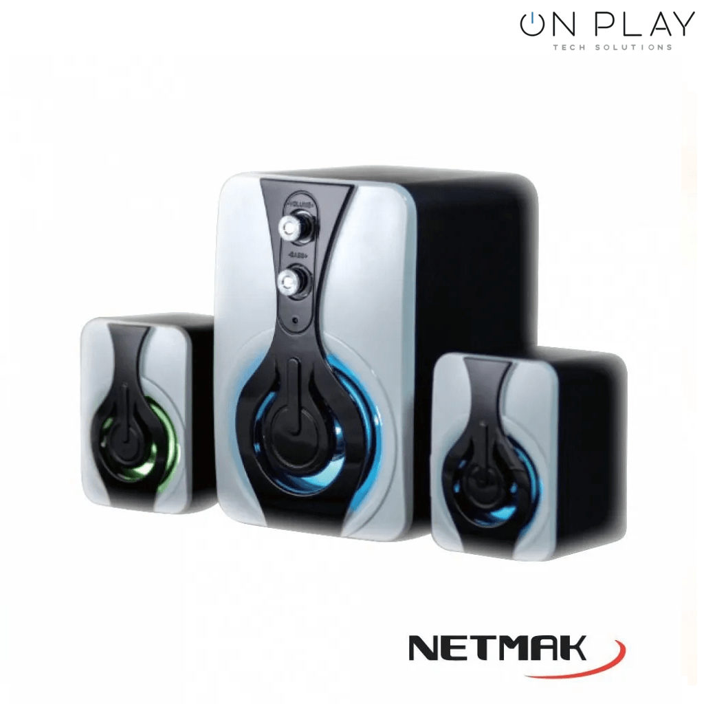 PARLANTE NETMAK TRUENO 2.1 SONIDO GAMER PARA PC