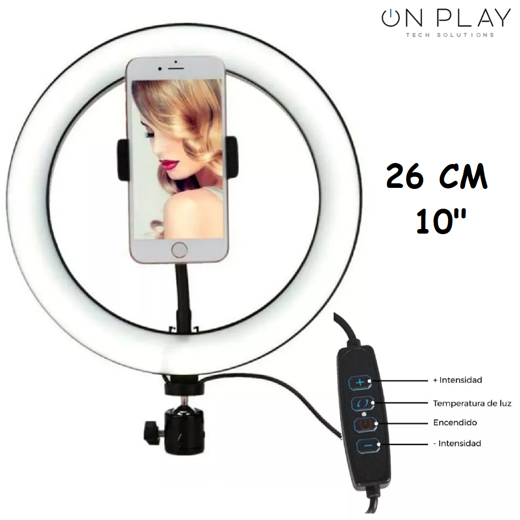 ARO DE LUZ LED 26CM – 10 PULGADAS SIN TRIPODE SELFIE RING LED