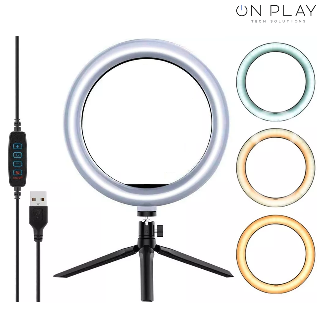 ARO DE LUZ LED 16CM – 6 PULGADAS CON TRIPODE SELFIE RING LED