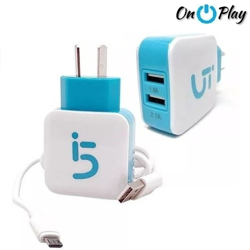 CARGADOR I5 IGLÚFIVE 2 PUERTOS USB 2.1A 1.0A MICRO USB