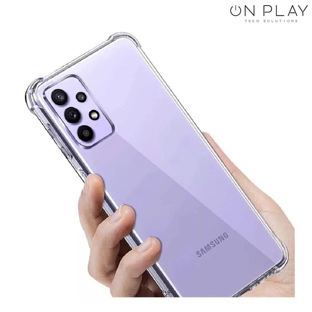 SILICONA REFORZADA SAMSUNG A52 TRANSPARENTE COLORES -