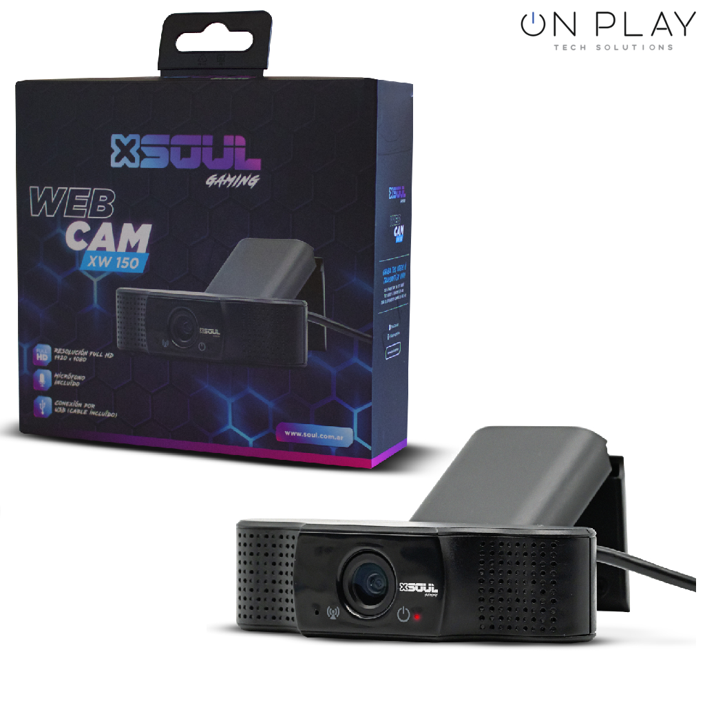 CÁMARA WEB FULL HD SOUL XW150 1920X1080 CON MICRÓFONO GAMING GAMER