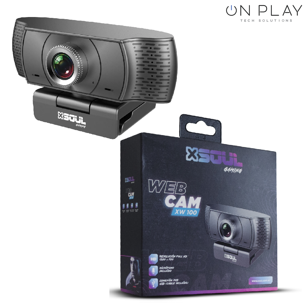 CAMARA WEB HD SOUL XW100 1280X720 CON MICRÓFONO GAMING GAMER