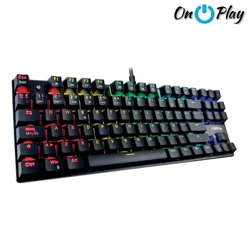 TECLADO MECANICO RGB GAMER BLUE SWITCH SOUL 80% Xk850
