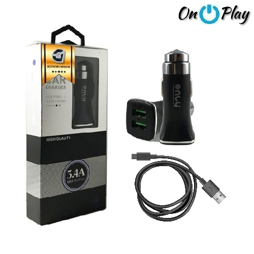 CARGADOR PARA AUTO ONLY 3.4 CARGA RAPIDA