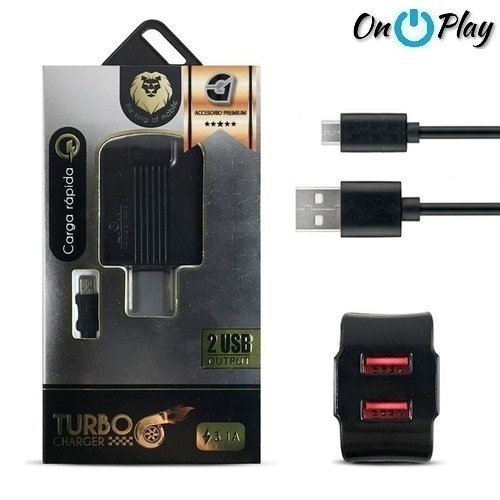 CARGADOR 220V TURBO 3.1A CHARGER LION