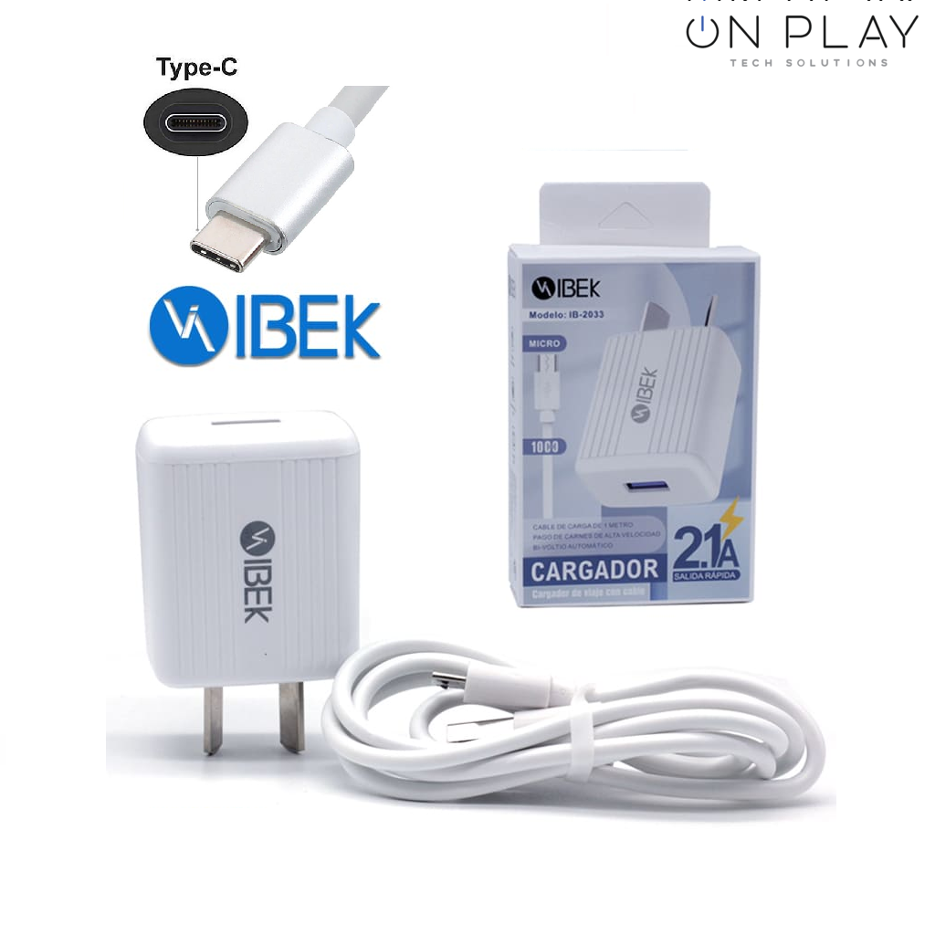 CARGADOR IBEK 2.6A TIPO C IB-2601