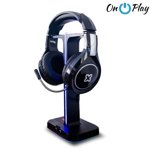 BASE PARA AURICULAR STAND RGB LED SOUL CON 2 USB