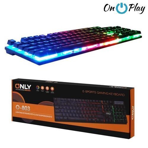 TECLADO GAMER ONLY E-SPORTS GAMING RGB MOD O-803
