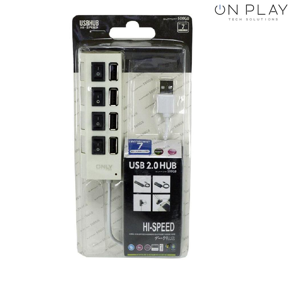 HUB 4 Puertos USB 2.0 480 MPBS 1 Metro Datos Port