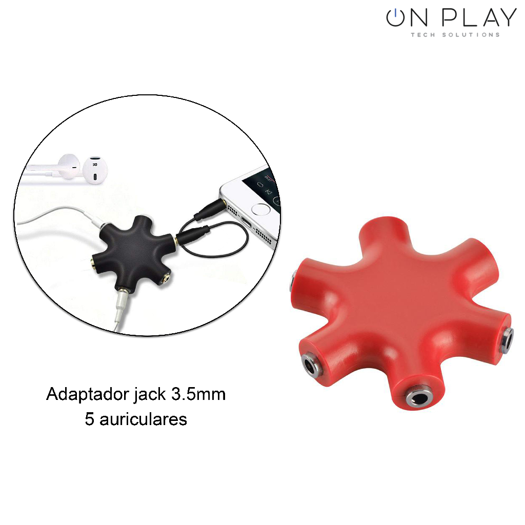 ADAPTADOR JACK 3.5MM 5 ENTRADA AUX EN ESTRELLA