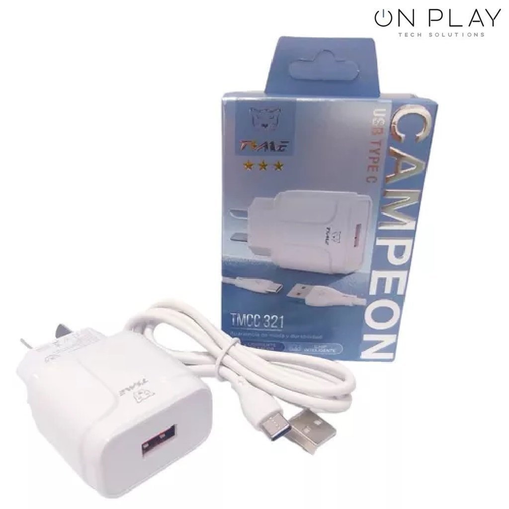 Cargador Time 3.1A USB Tipo C Campeon TMCC321