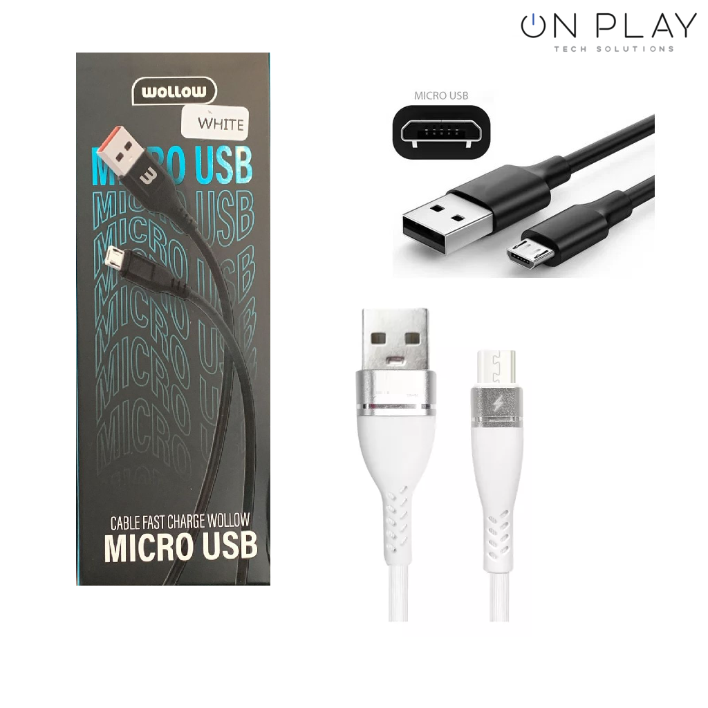 Cable Datos WOLLOW Micro USB Carga Rapida 2.4A 1 metro