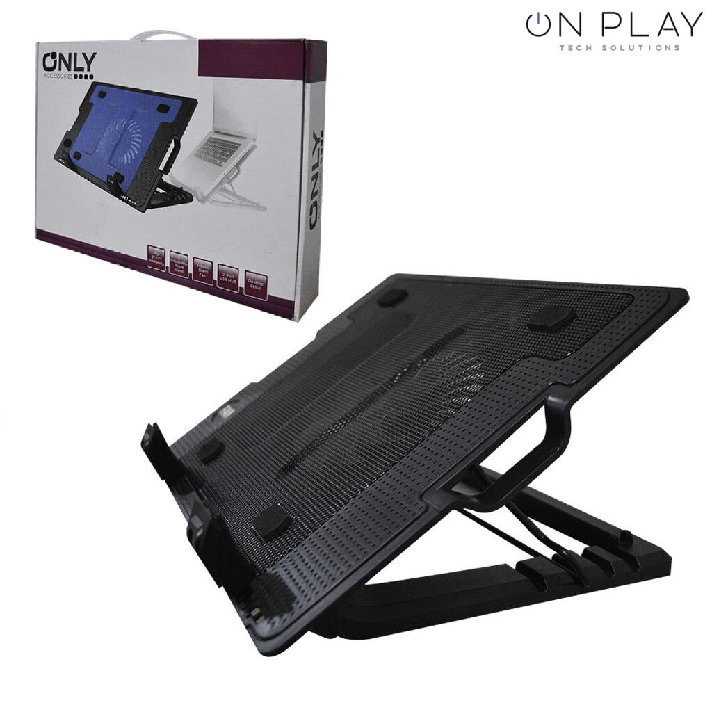 BASE COOLER PARA NOTEBOOK REGULABLE DE 9" A 17" Ángulo Regulable con luz