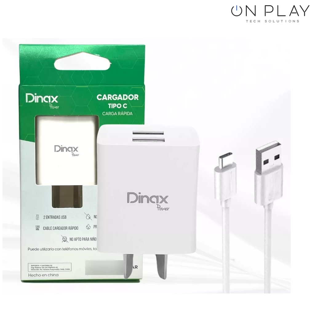 Cargador Dinax PR1-CAR-4.2-IPH 4.2A 2 USB + CABLE IPHONE