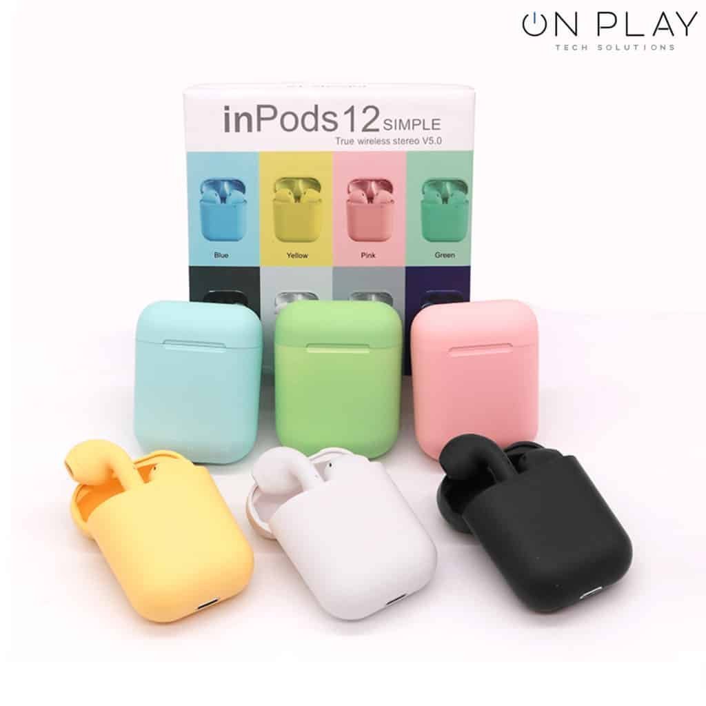 AURICULARES INALÁMBRICO IN PODS i12 MACARON