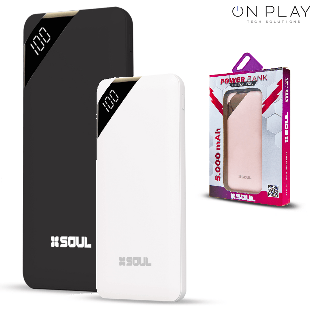 CARGADOR SOUL POWER BANK 5.000 mAh con visor Led