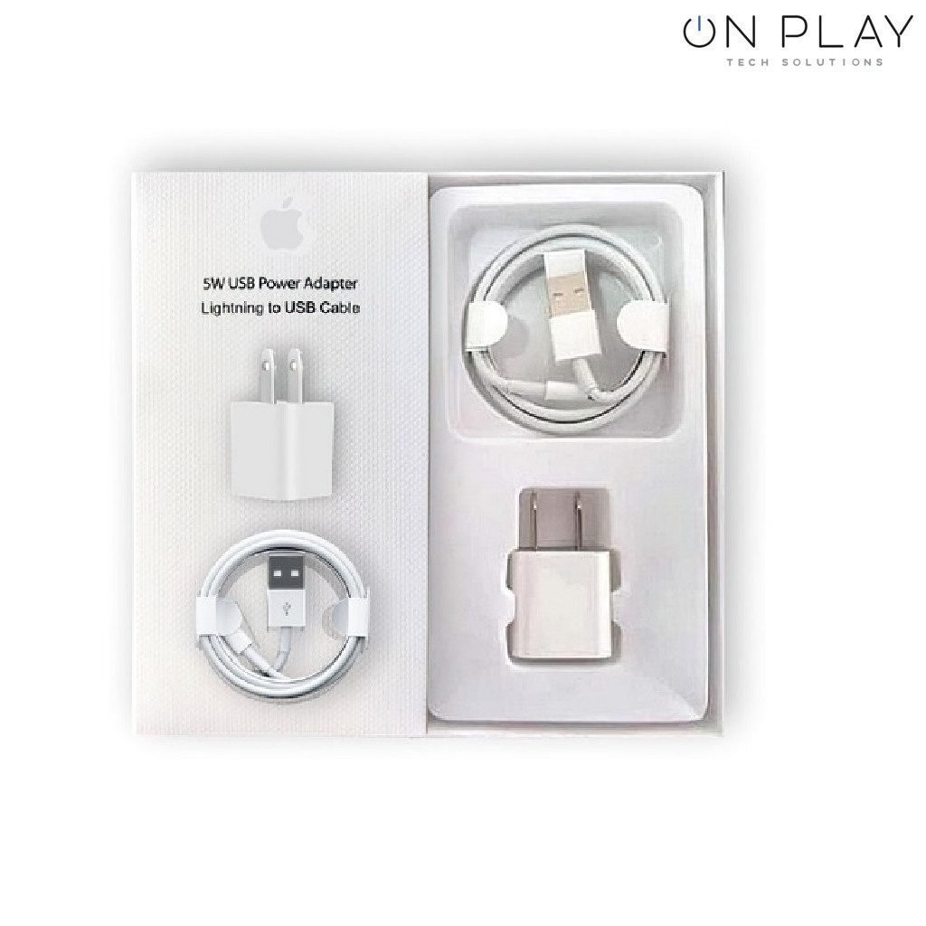 CARGADOR IPHONE 5W LIGHTNING BASE USB + CABLE