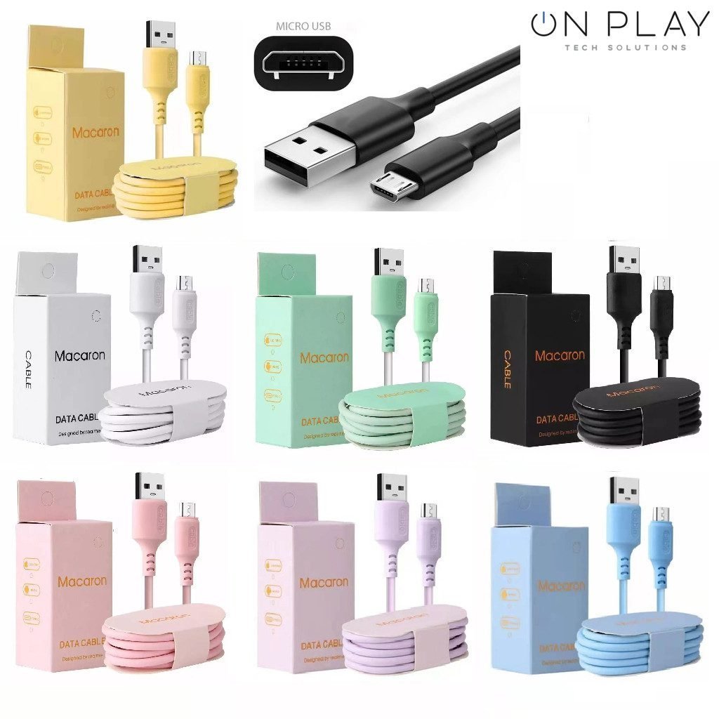 CABLE DE DATOS MICRO USB MACARON Colores 1 Metro
