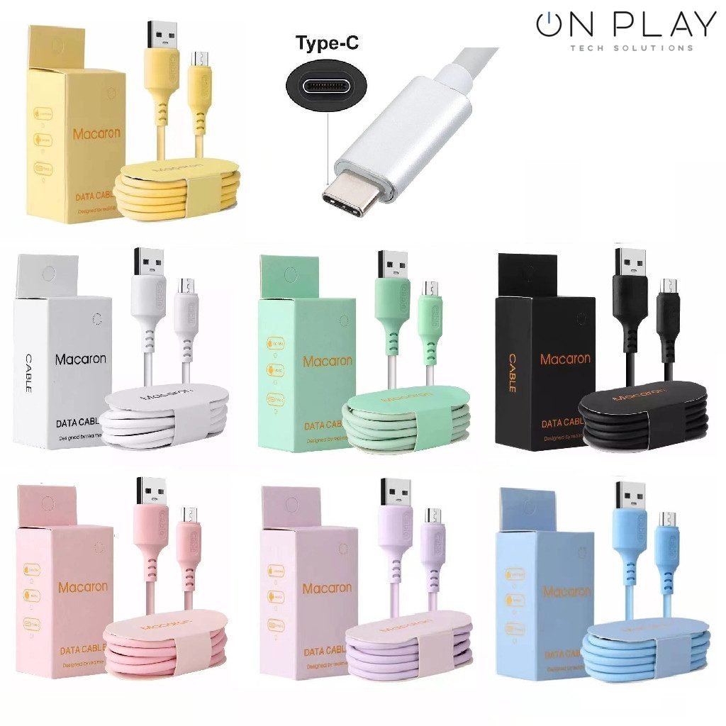 CABLE DE DATOS TIPO-C MACARON Colores 1 Metro