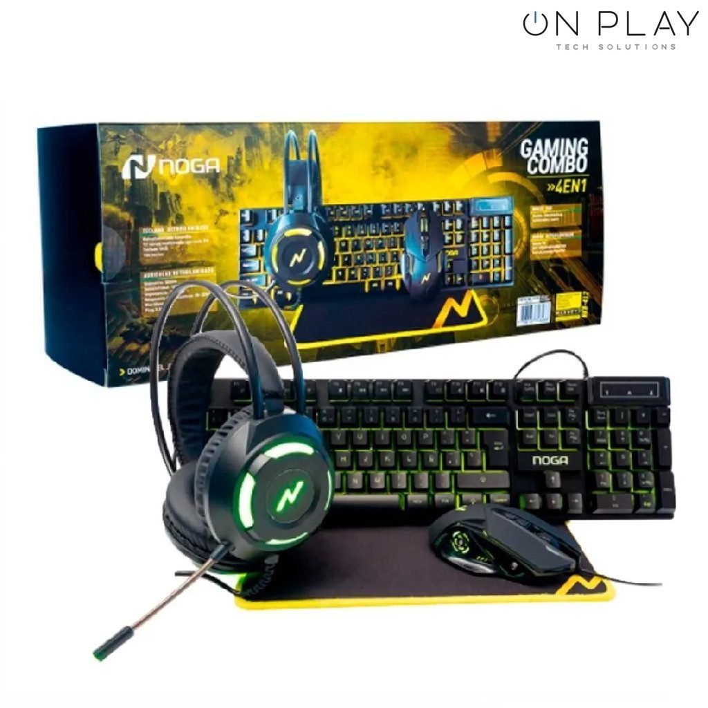COMBO PC NOGA NKB-412 Teclado Mouse Pad Auricular