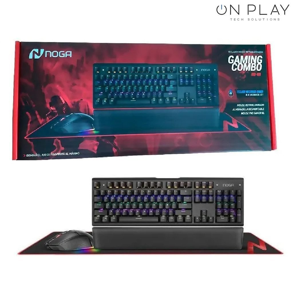 COMBO PC NOGA NKB-408 Teclado Mouse Pad XL Auricular