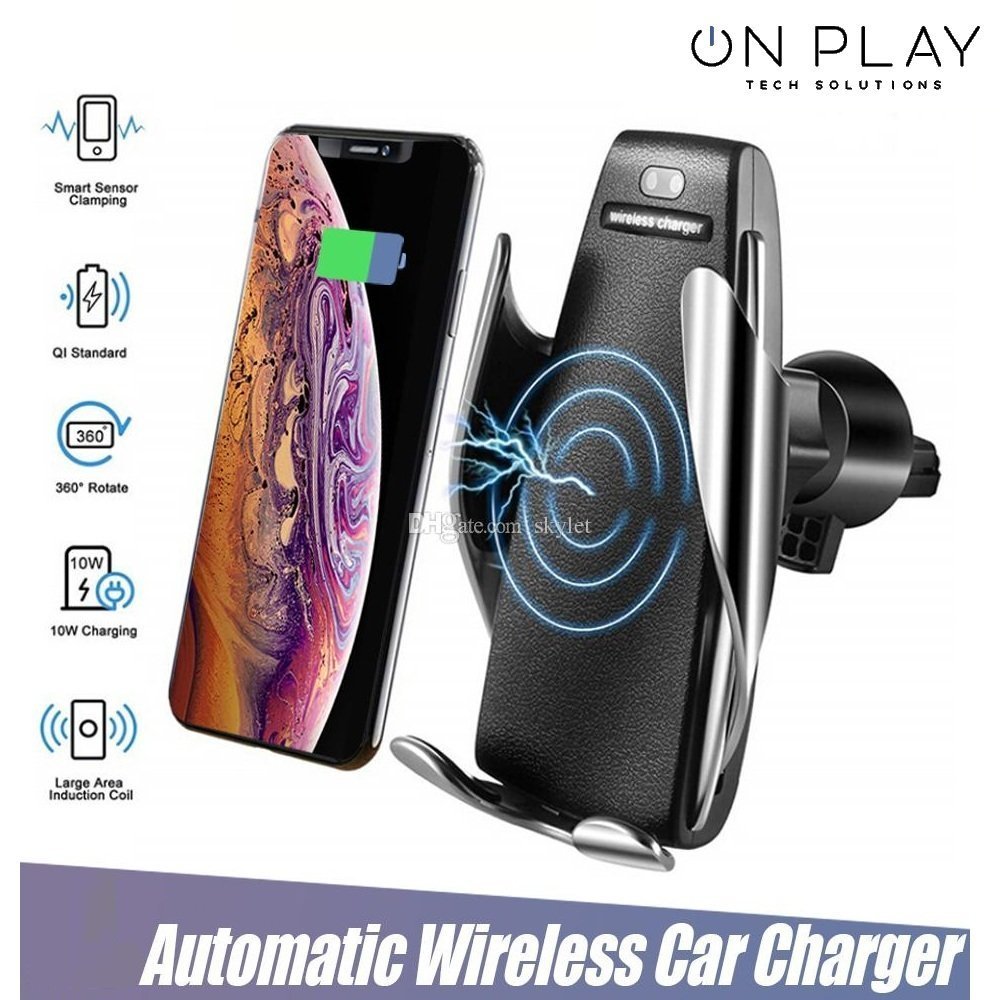 SOPORTE AUTO SMART SENSOR CAR WIRELESS CHARGER S5