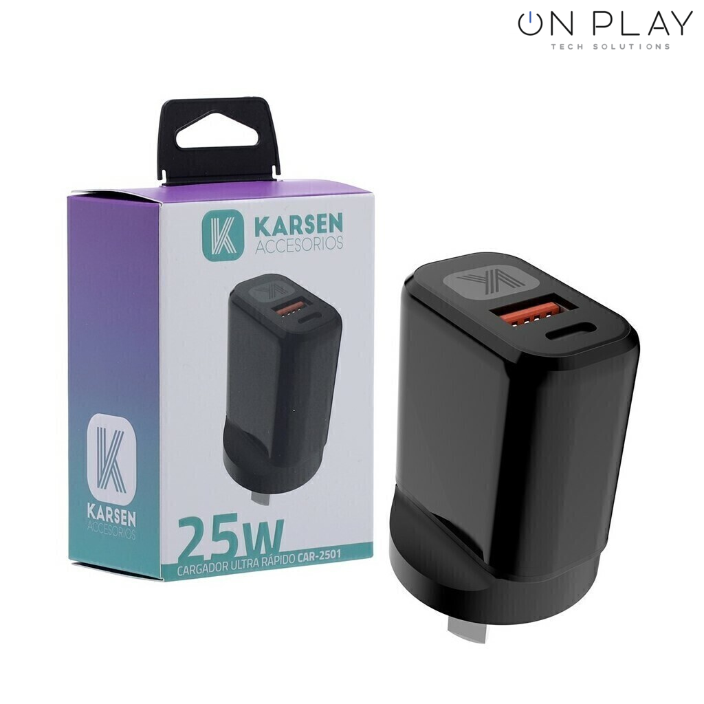 Base de carga KARSEN 25W USB + USB Tipo-C 3A