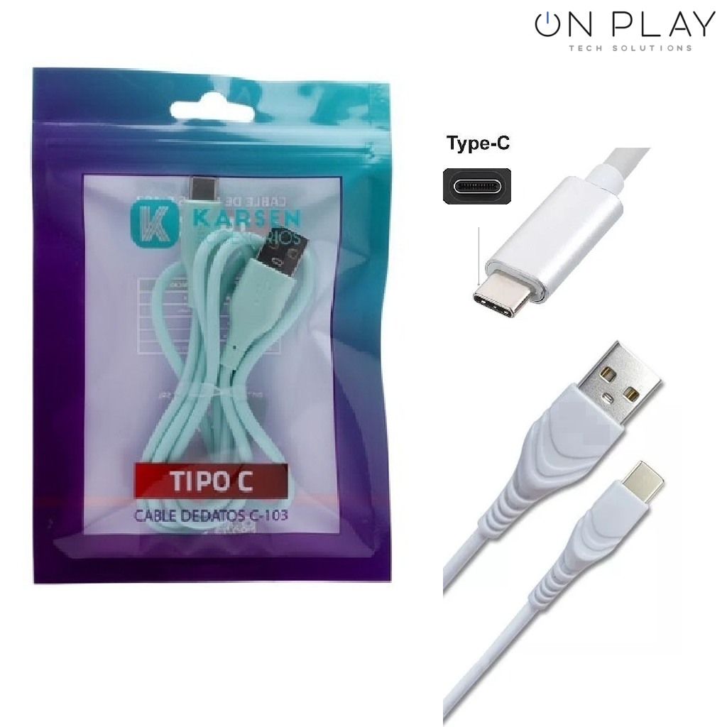 CABLE DE DATOS KARSEN 2.4A TIPO-C CARGA RAPIDA C-103