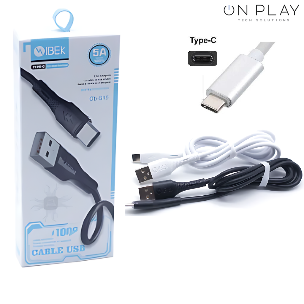 Cable Ibek 5A Tipo-C Cb-515 Reforzado 1 metro