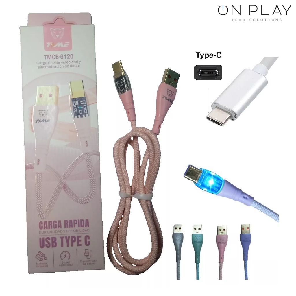 Cable de Datos Time Tipo-C 3.1 C/Luz CAB-41004