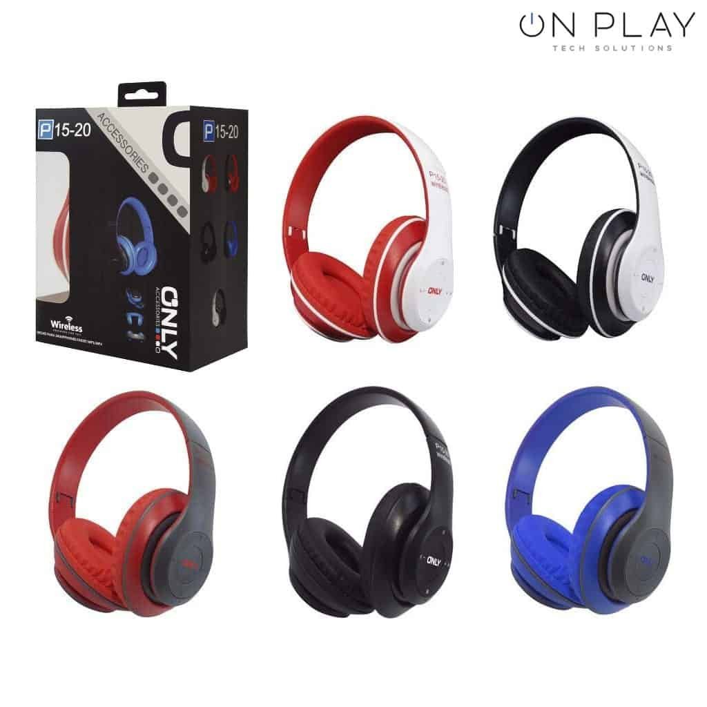 AURICULAR BLUETOOTH WIRELESS ONLY P15 Fm Sd Mp3 CON CABLE