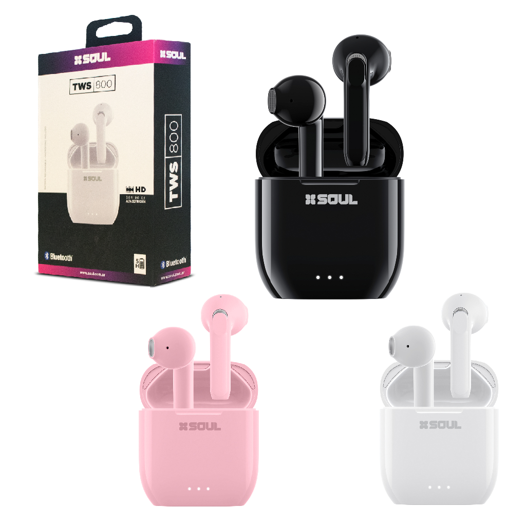 AURICULARES BLUETOOTH SOUL 5.2 INALAMBRICO TWS800 HD SONIDO DE ALTA DEFINICION -