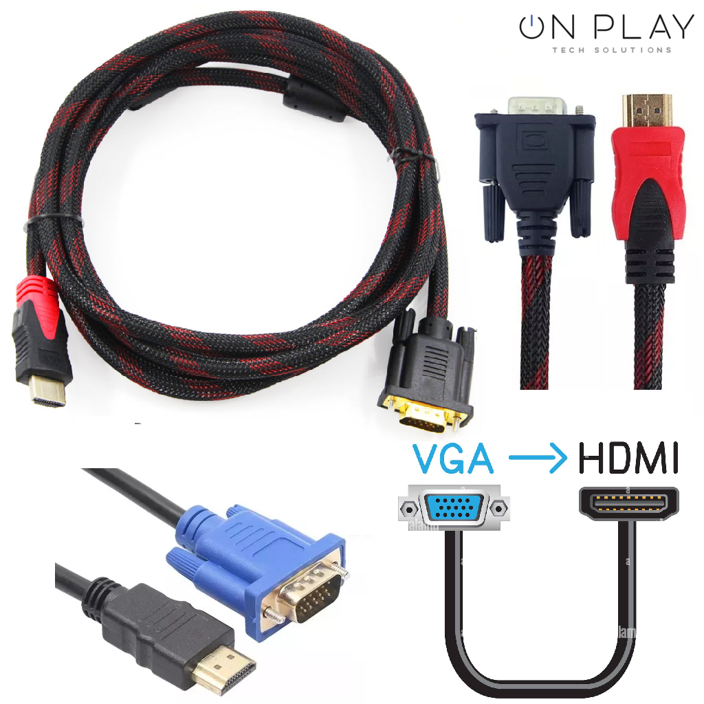 Cable HDMI a VGA Mallado con Filtro 1.5 metros