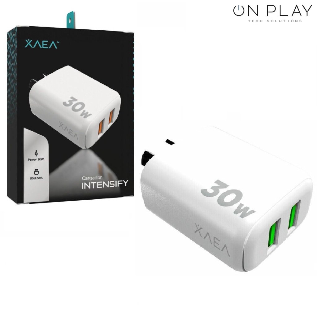 Cargador XAEA 30W 3.0QC  INTENSIFY 2 USB sin Cable