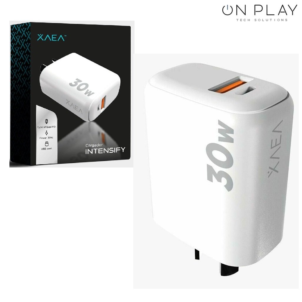 Cargador XAEA 30W INTENSIFY 1 USB 1 PD 3.0 Sin Cable