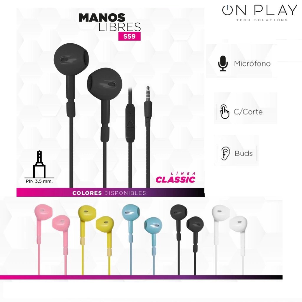 Auricular SOUL S49 ML 3.5 con Cable y Micrófono