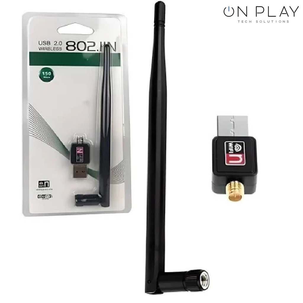 RECEPTOR USB 2.0 DINAX WIFI 802.11N CON ANTENA WIRELESS 300 Mbps