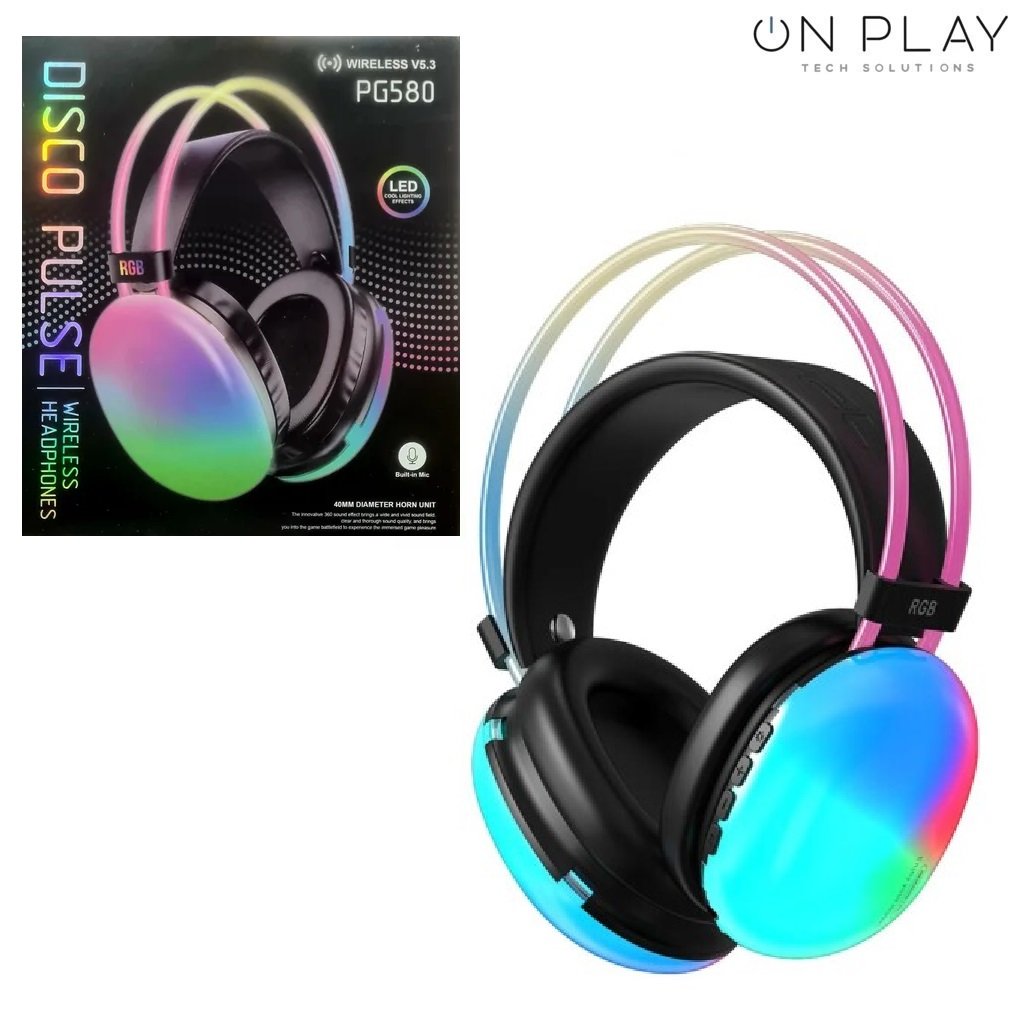 Auriculares RGB Disco Pulse PG580 LED Wireless 5.3
