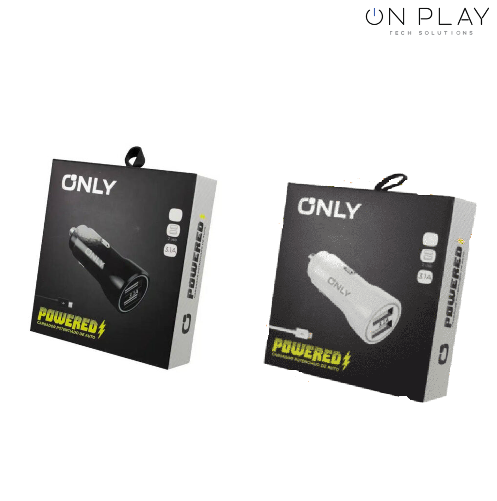 Cargador ONLY POWERED 12V 2 USB 3.1 + CABLE LIGHTING