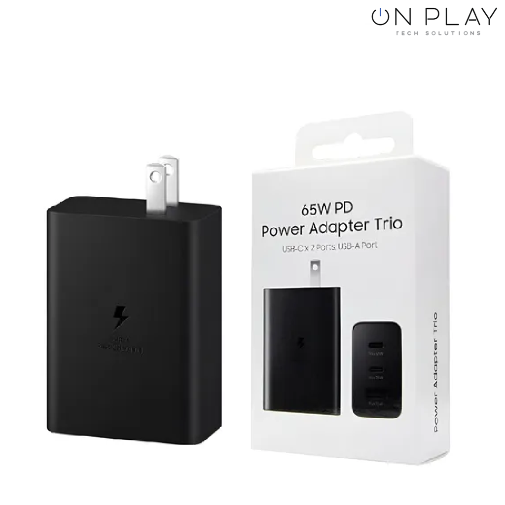 Cargador 65w Samsung 2 USB-C + USB A de15w