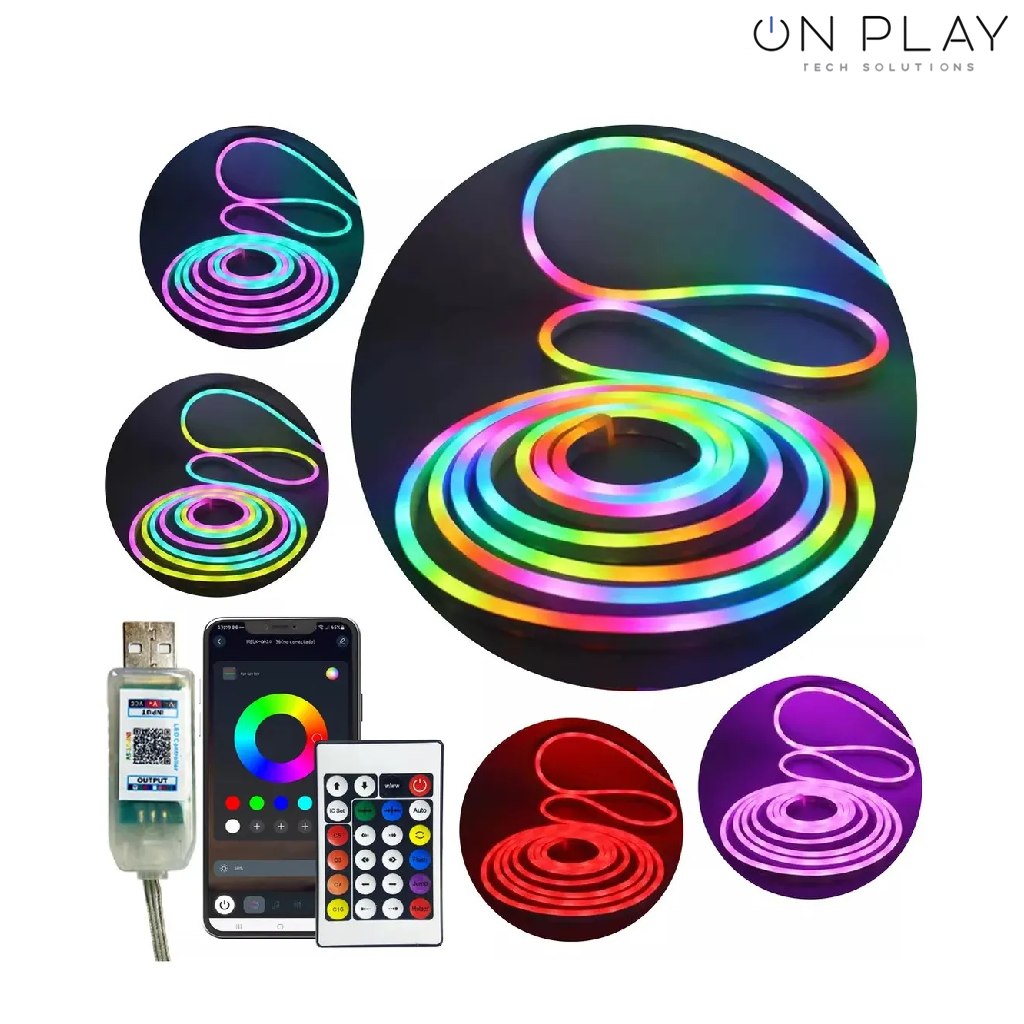 Tira Led RGB NEON USB 5 Metros  Con APP y Control