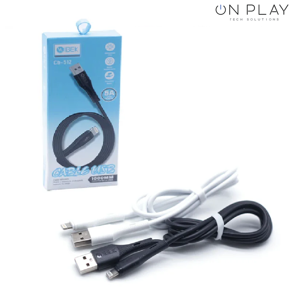 Cable Ibek 5A Iphone Cb-512 Reforzado 1 metro