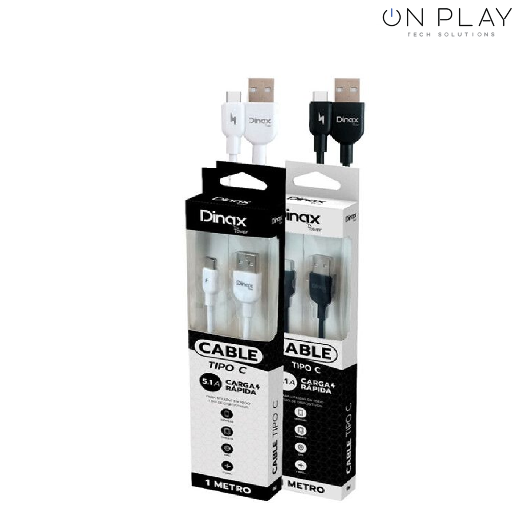 Cable DINAX 5.1A Tipo-C Engomado DX-CABTC5A