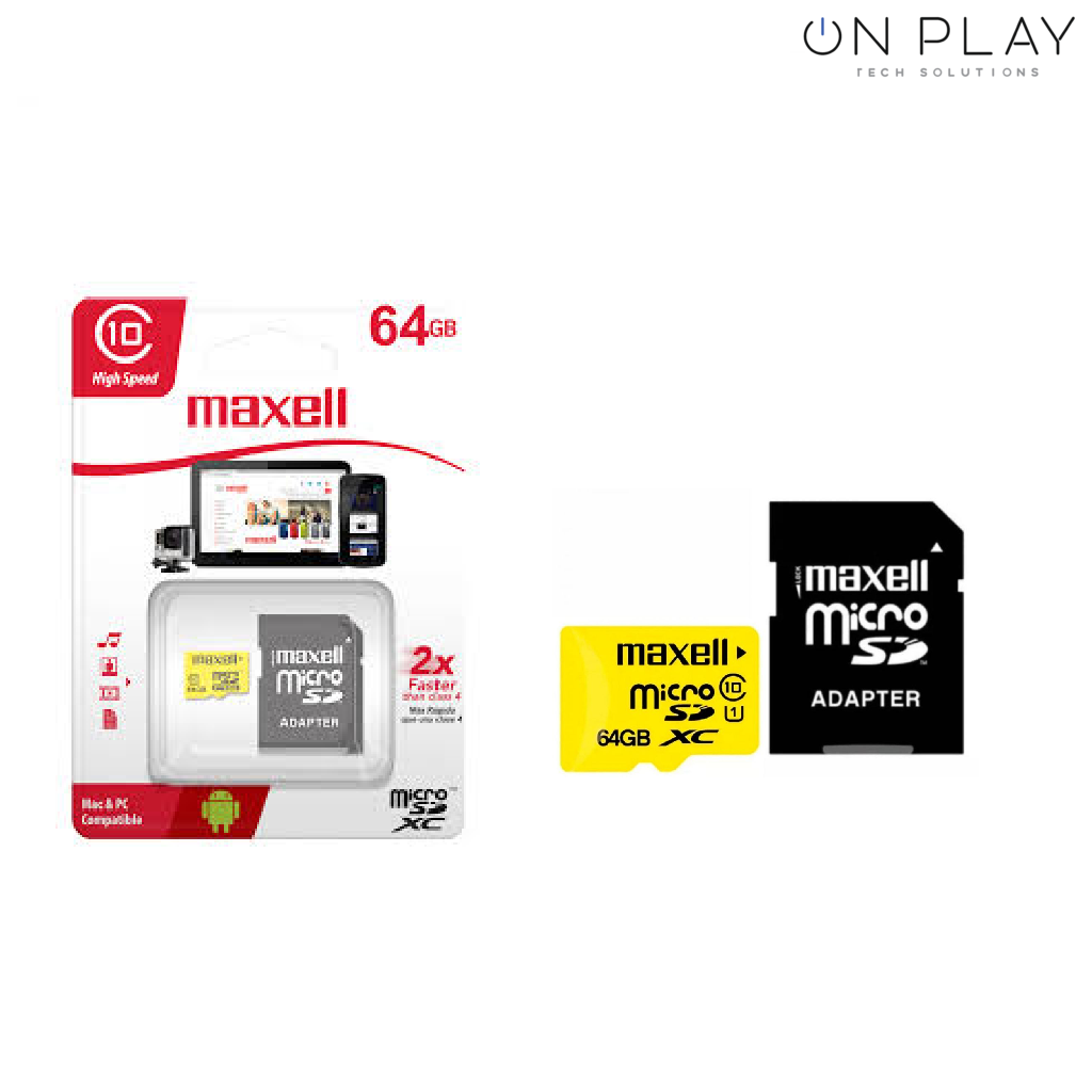 Memoria Micro SD 64GB MAXELL MCSD-64CL10 2X Faster