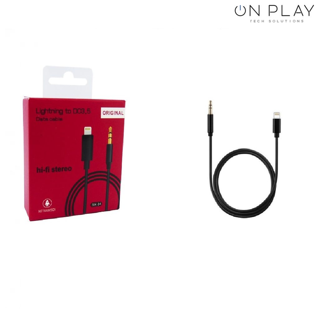 Cable aux 3,5 (MACHO) a IPHONE Lightning SX-34