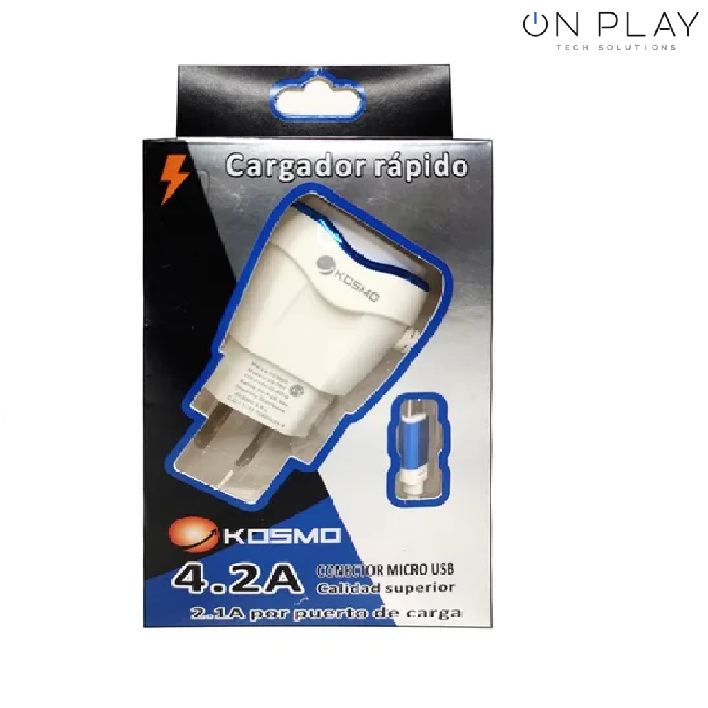 CARGADOR 220V KOSMO 4.2A MICRO USB